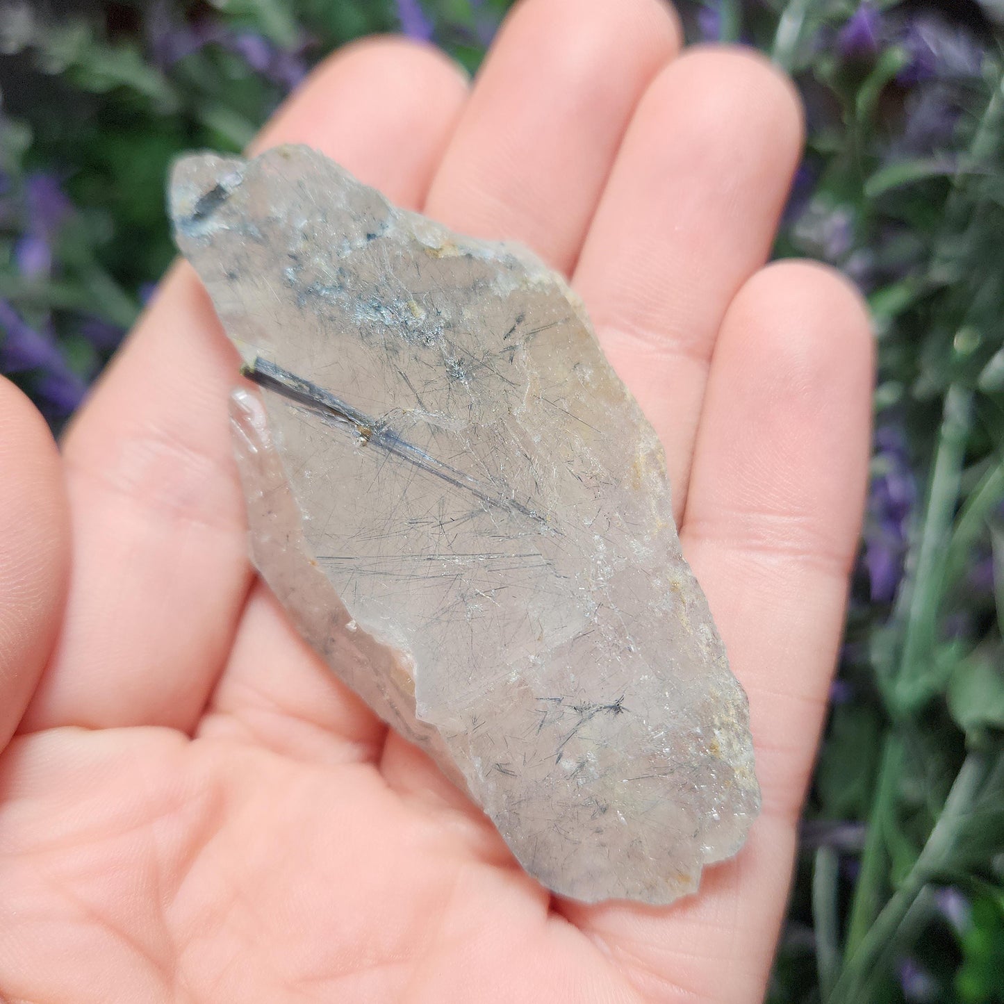 Blue Tourmaline in Quartz