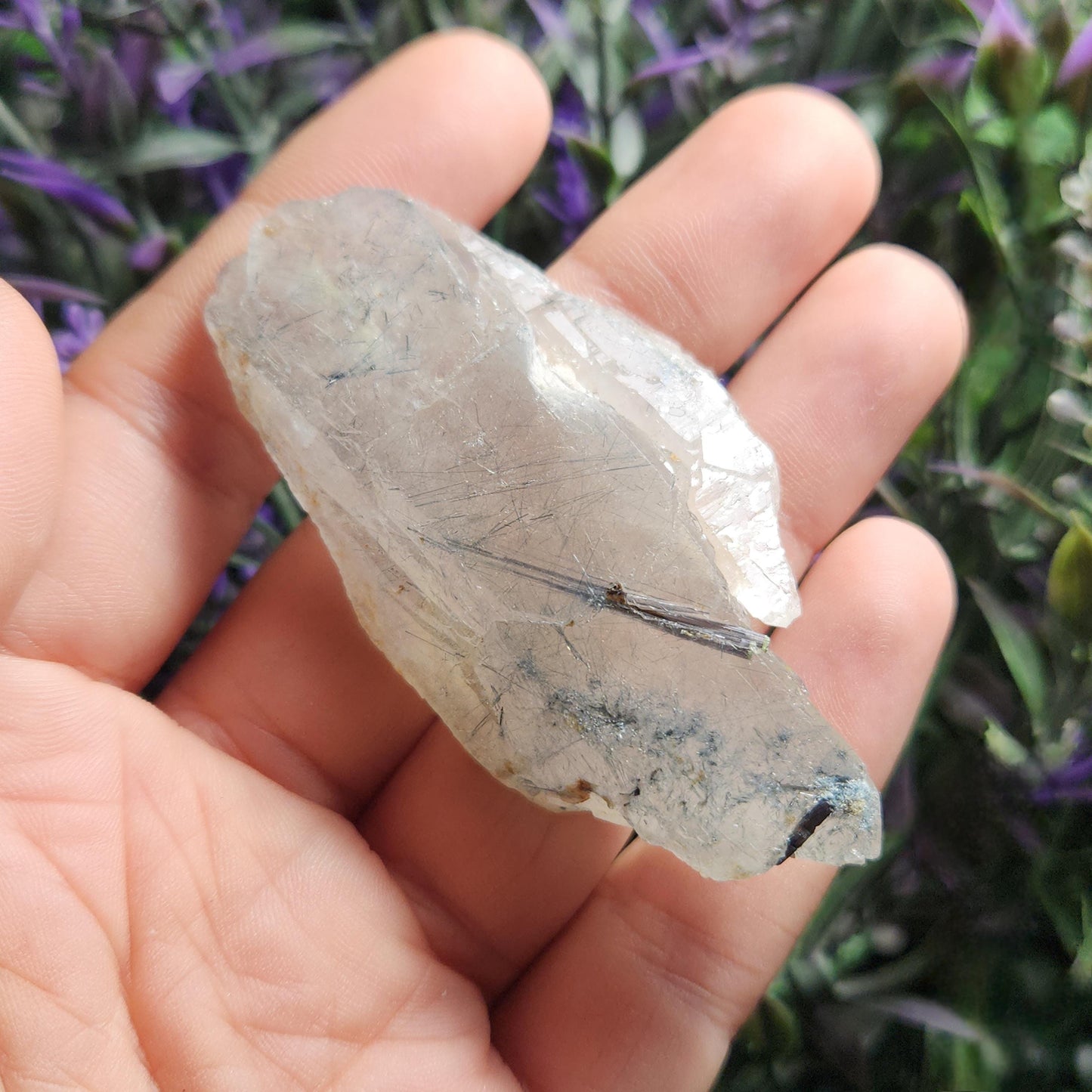 Blue Tourmaline in Quartz