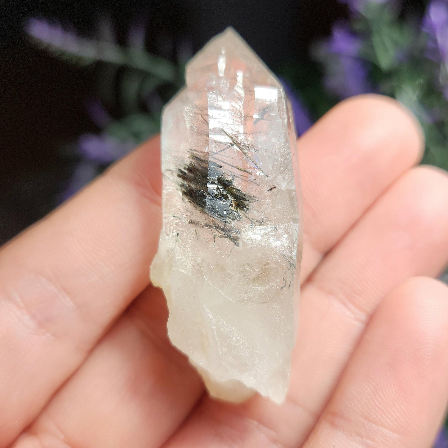 Blue Tourmaline in Quartz