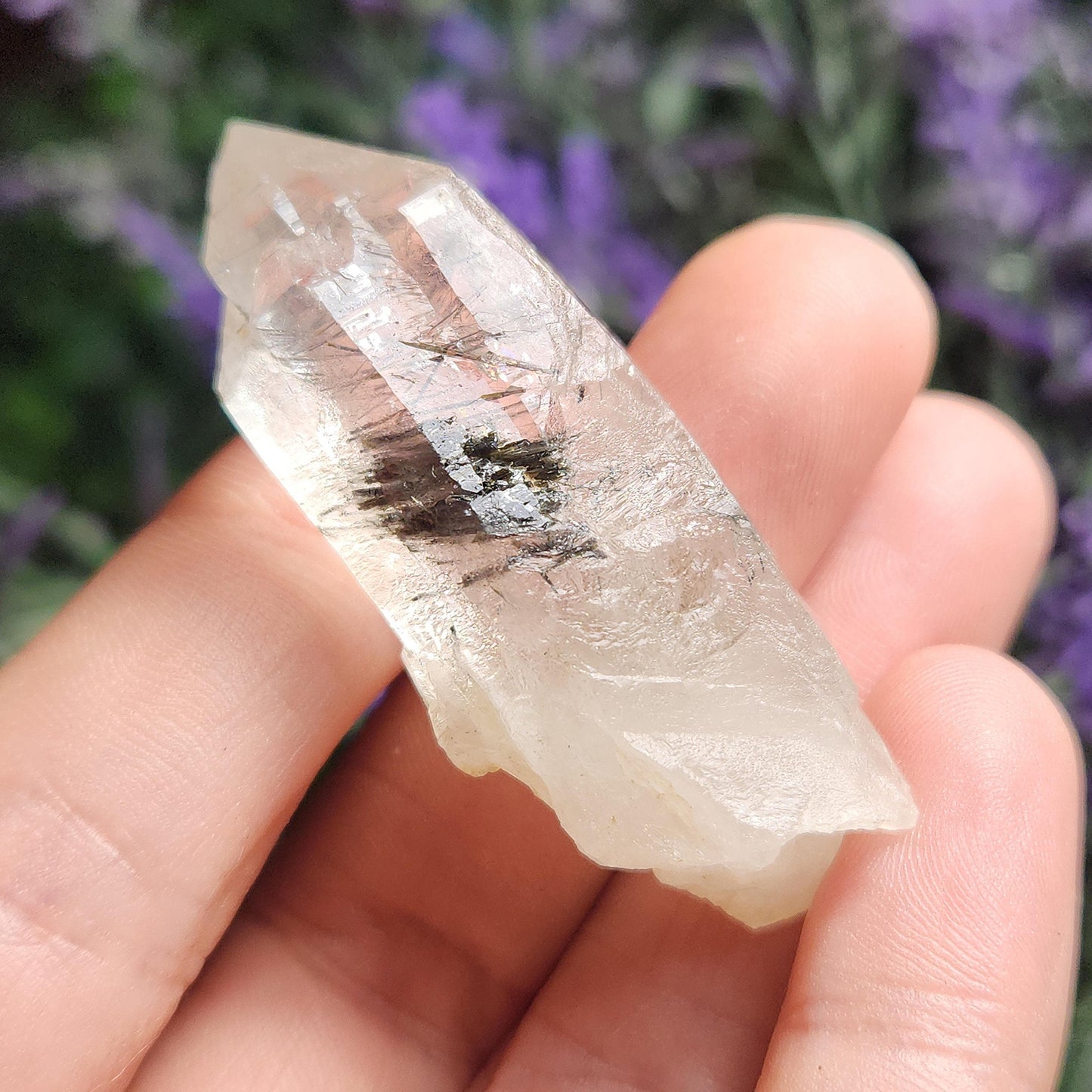 Blue Tourmaline in Quartz