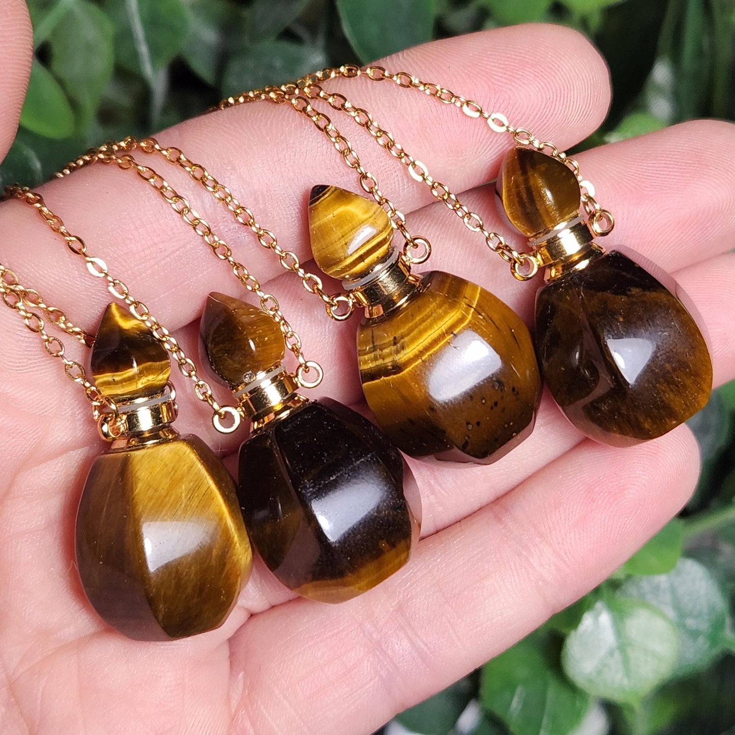 Tiger's Eye Gemstone Jar