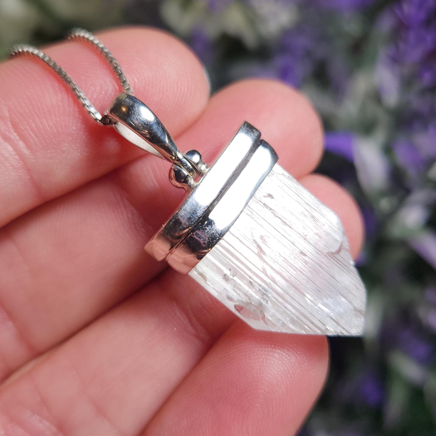 Green Hiddenite Pendant
