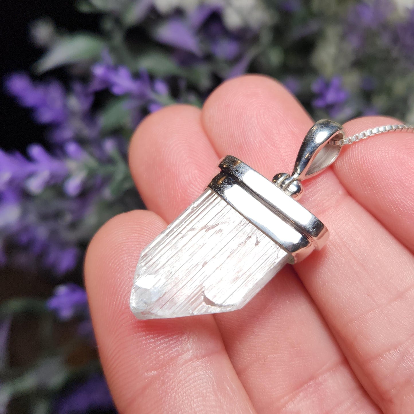 Green Hiddenite Pendant