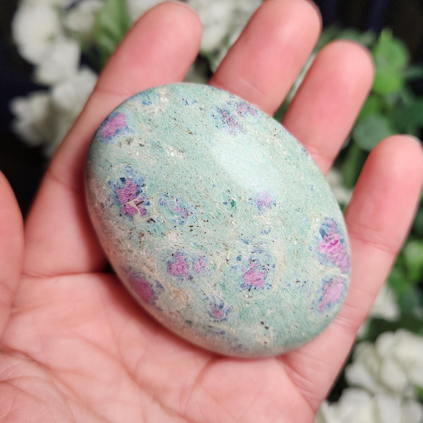 Ruby Fuchsite Palm Stone