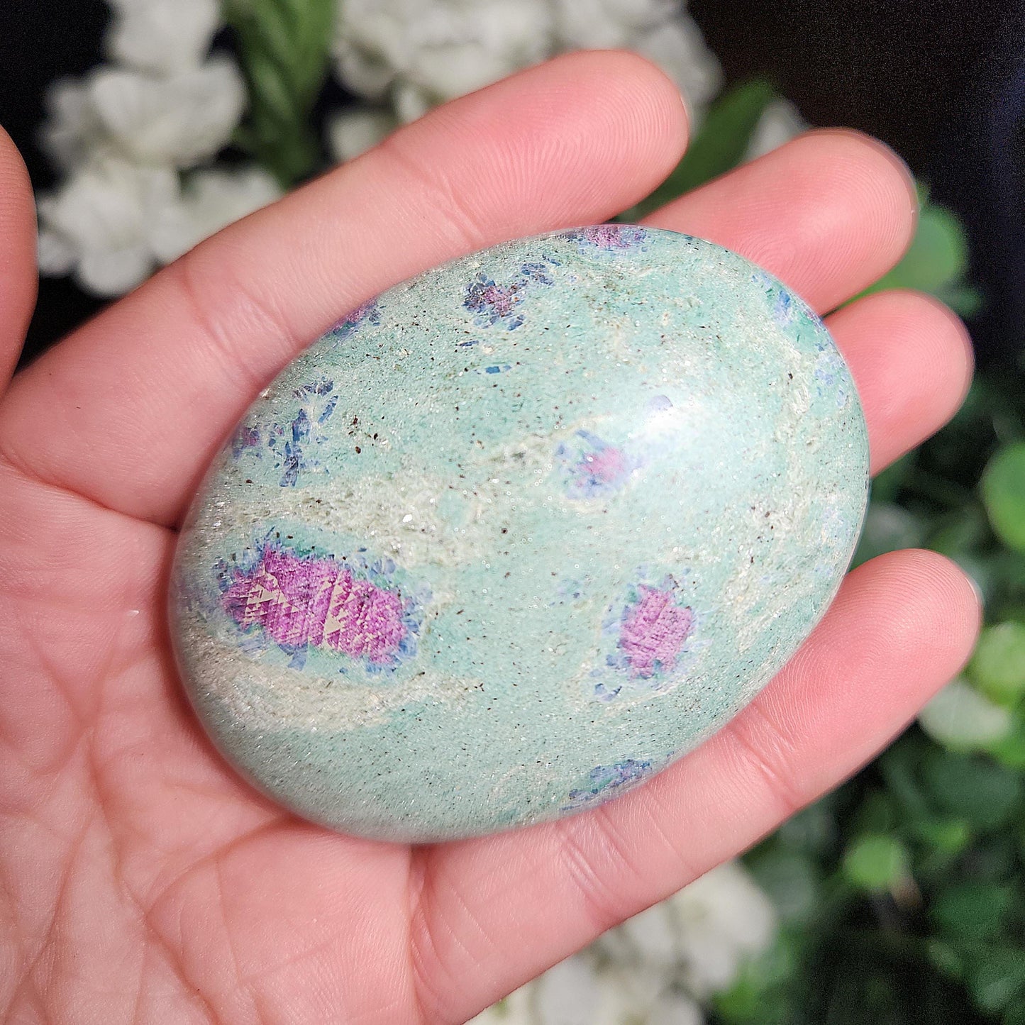 Ruby Fuchsite Palm Stone