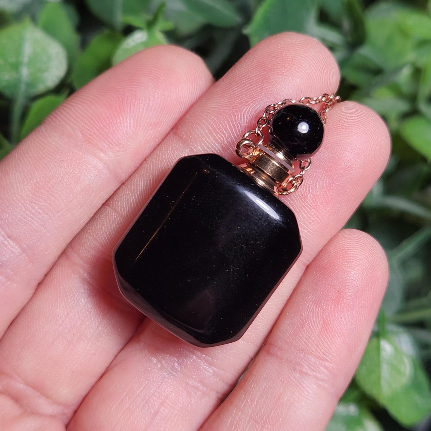 Black Obsidian Gemstone Jar