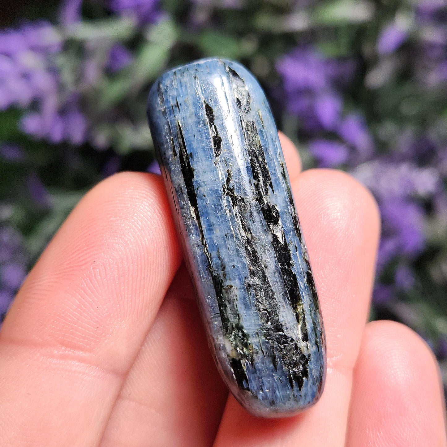 Blue Kyanite with Black Tourmaline