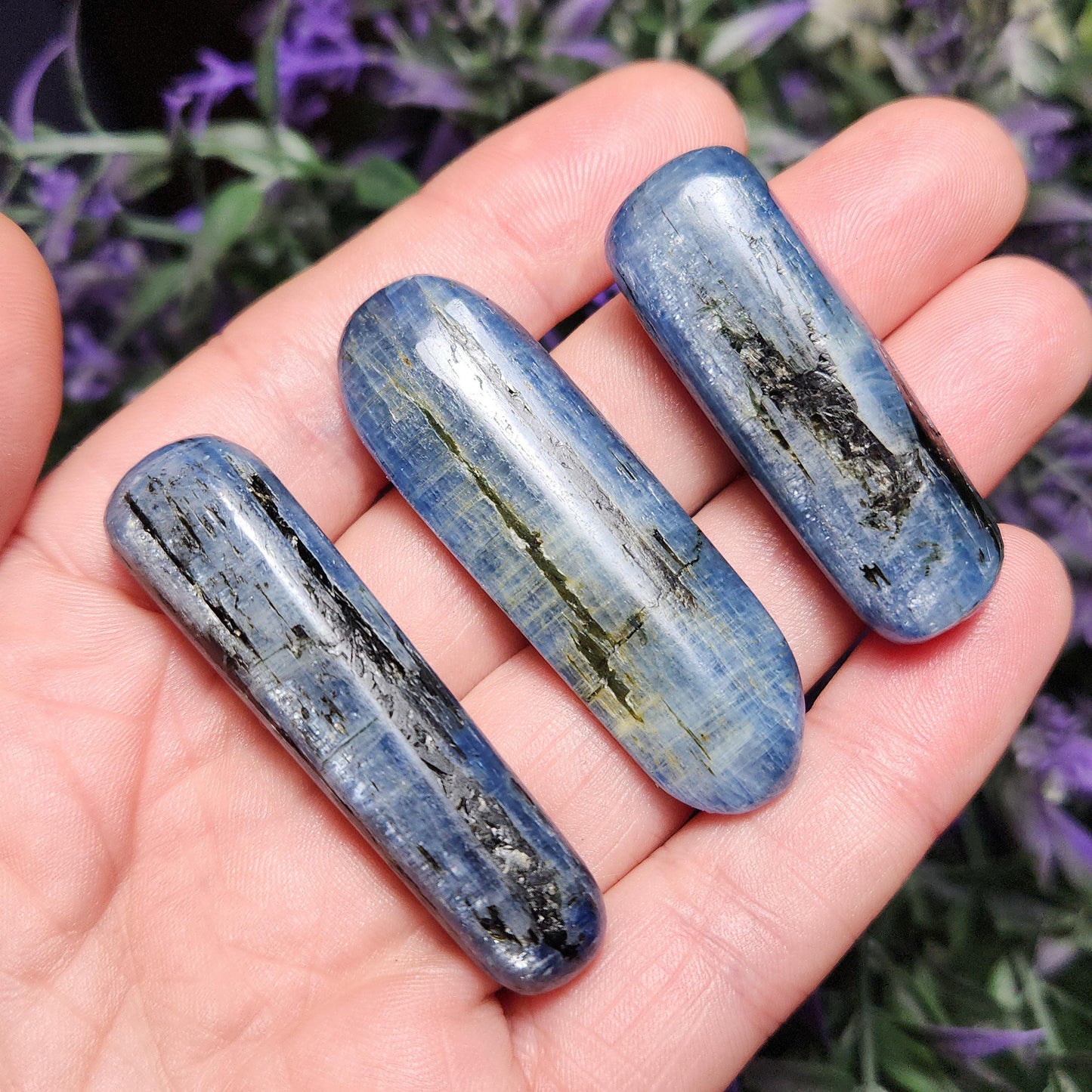 Blue Kyanite with Black Tourmaline