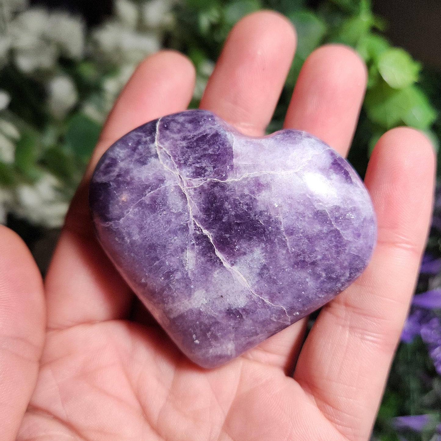 Lepidolite Heart