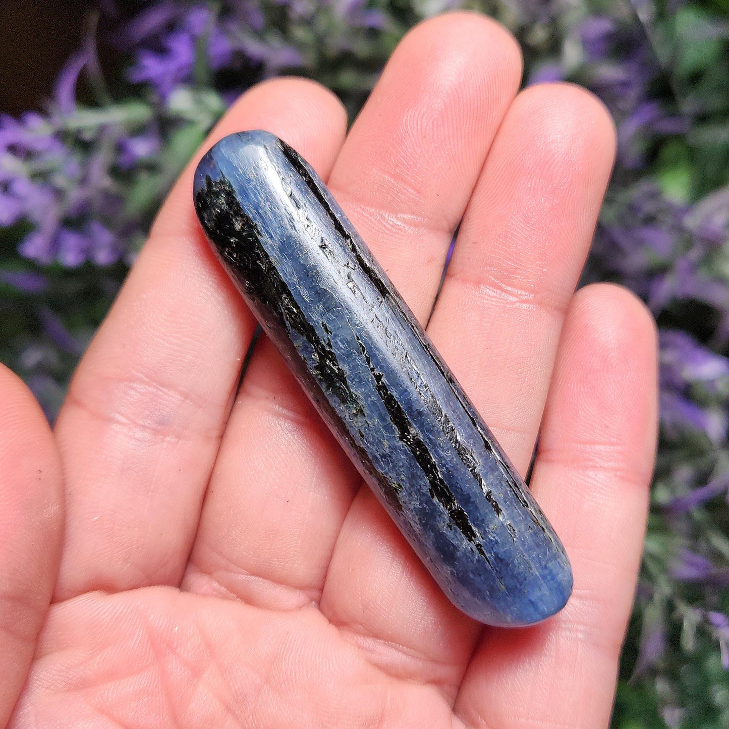 Blue Kyanite with Black Tourmaline