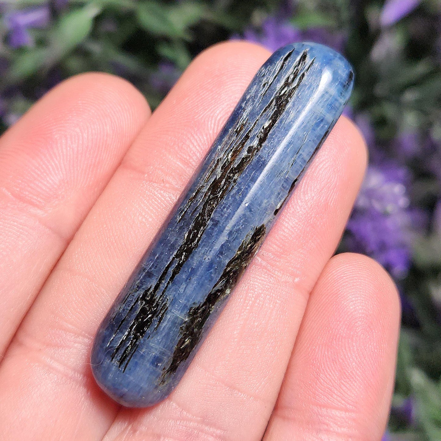 Blue Kyanite with Black Tourmaline