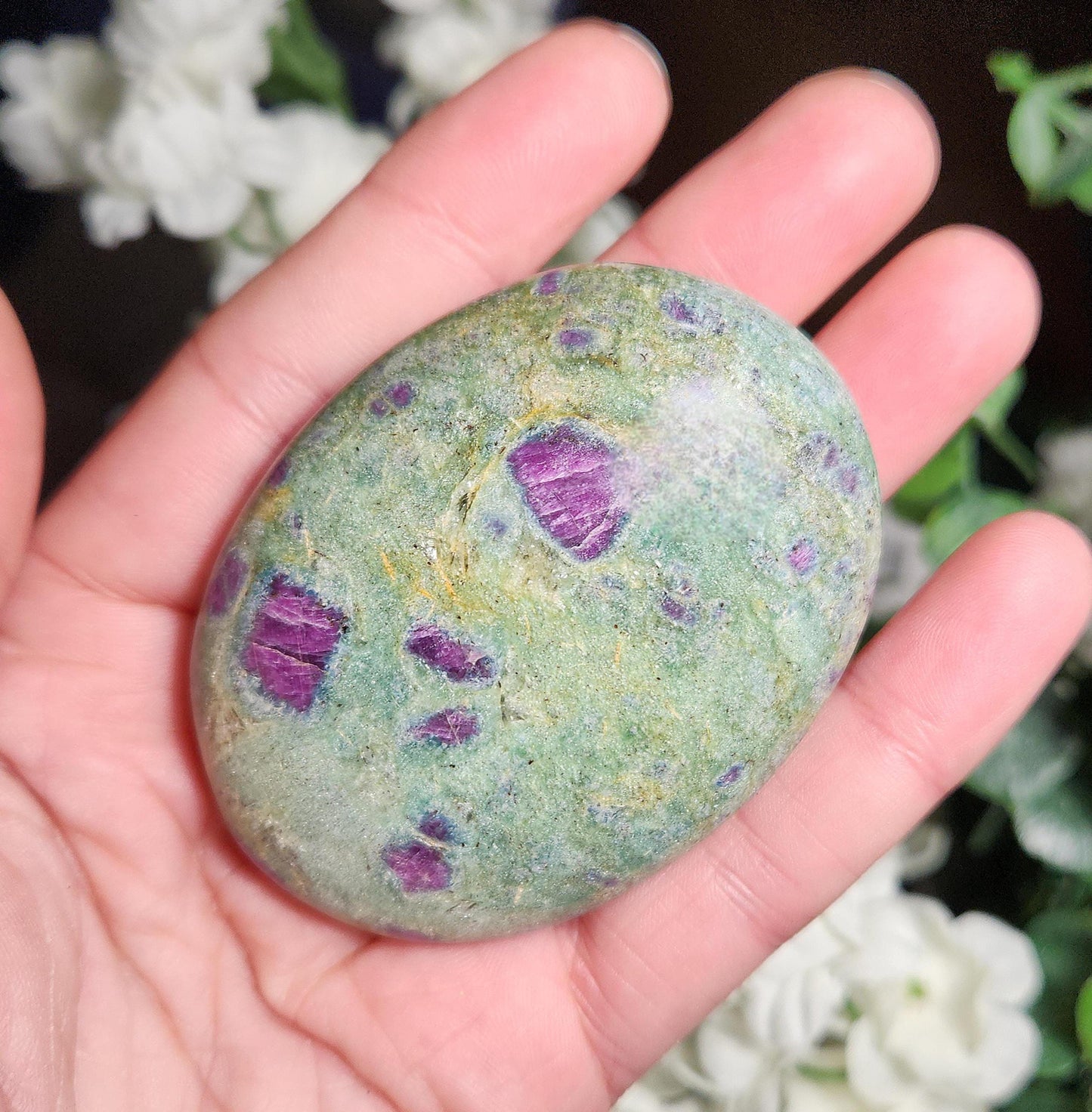Ruby Fuchsite Palm Stone