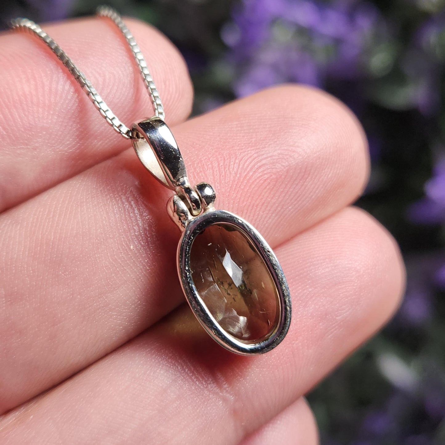 Faceted Moldavite Pendant