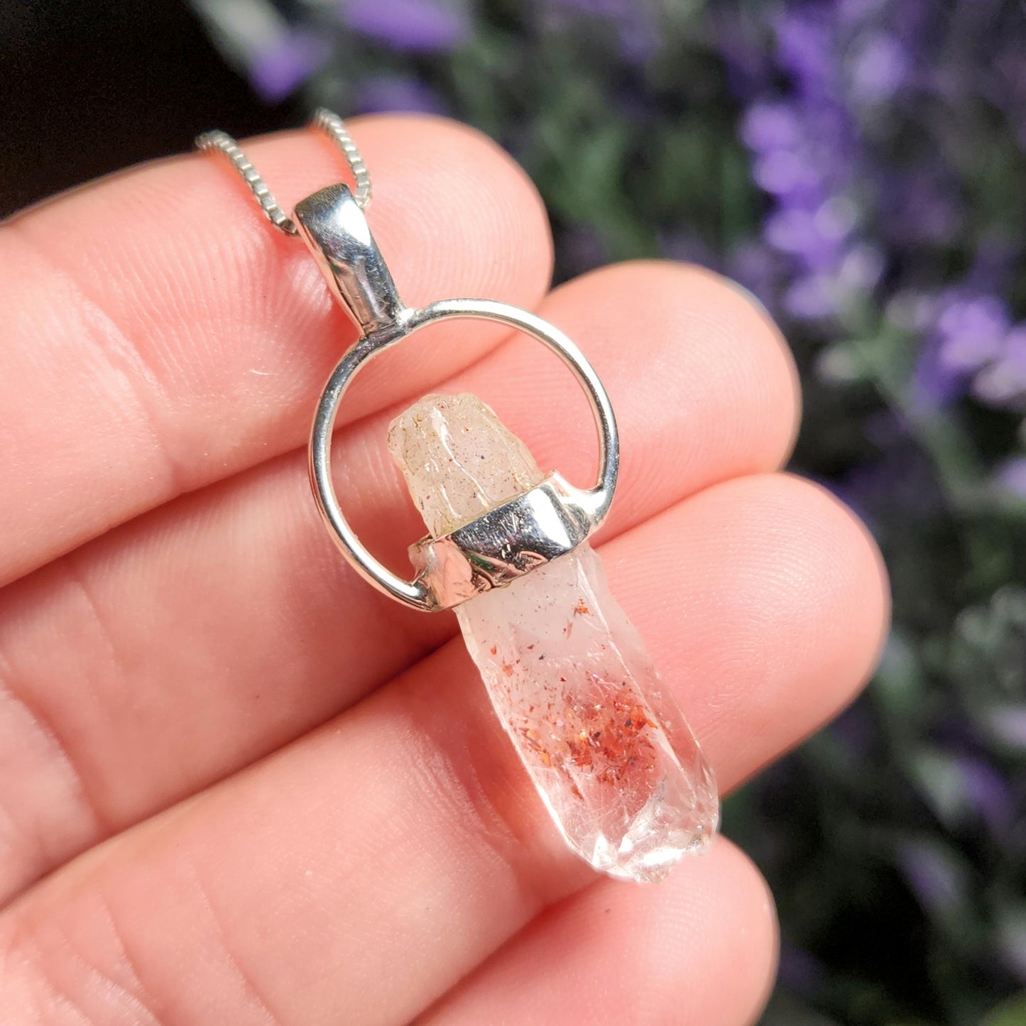 Lepidocrocite Phantom Quartz Pendant