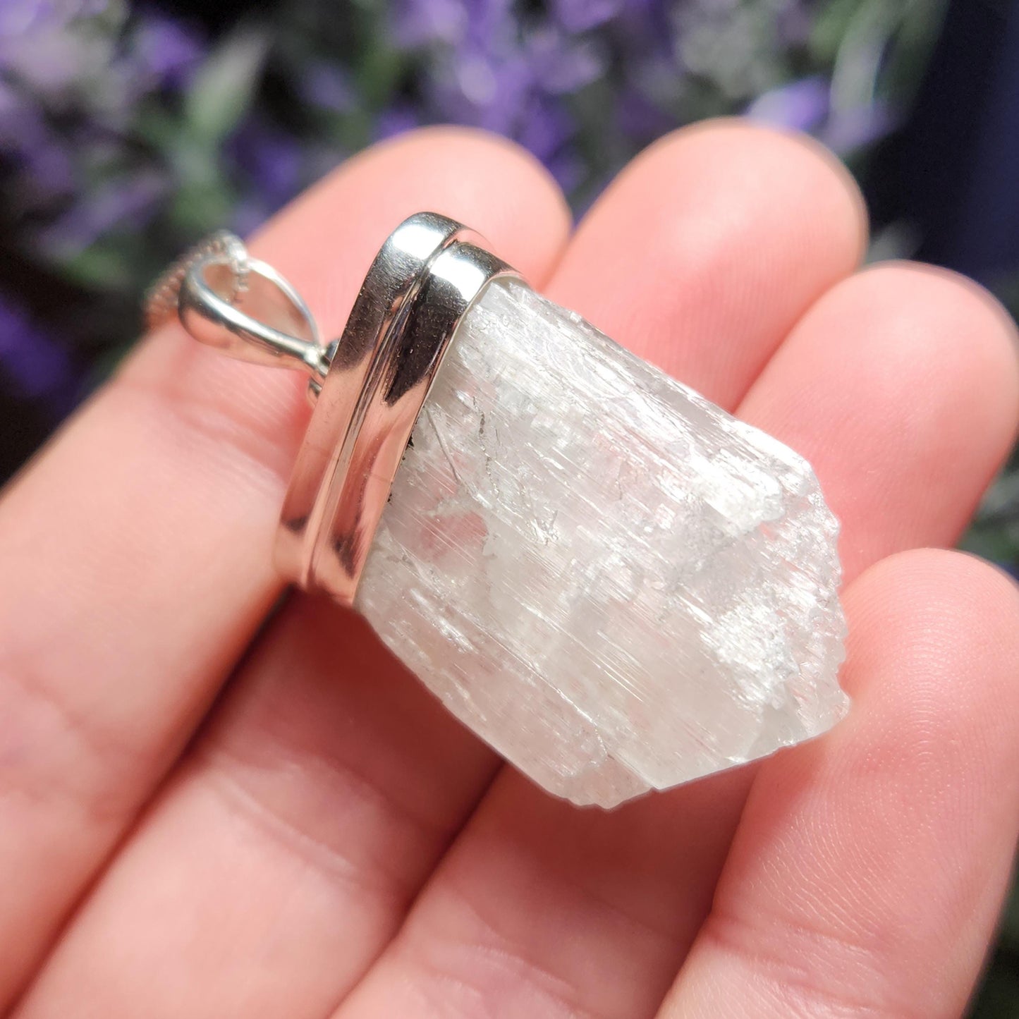 Colorless Kunzite Pendant