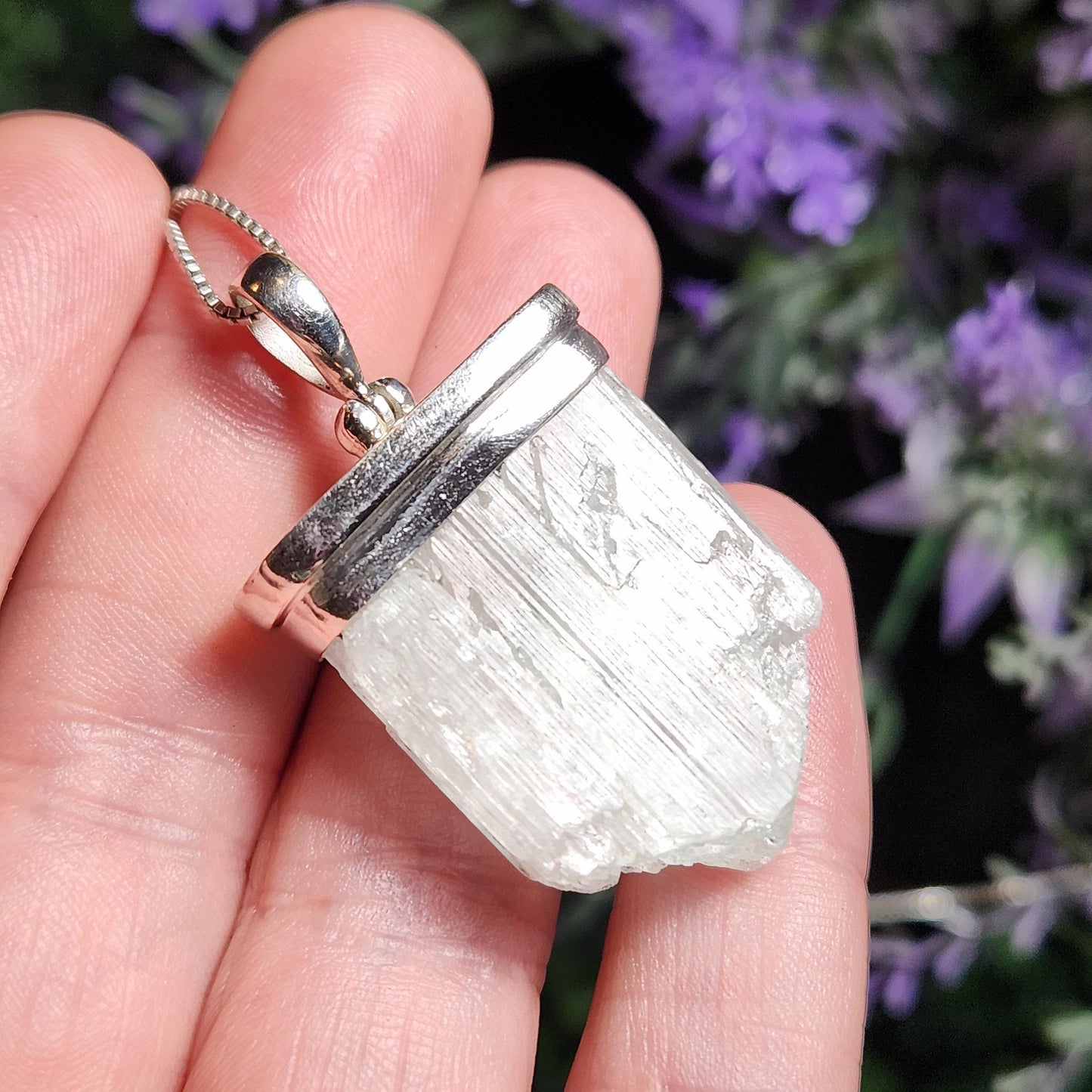 Colorless Kunzite Pendant