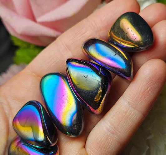 Rainbow Aura Quartz Crystal