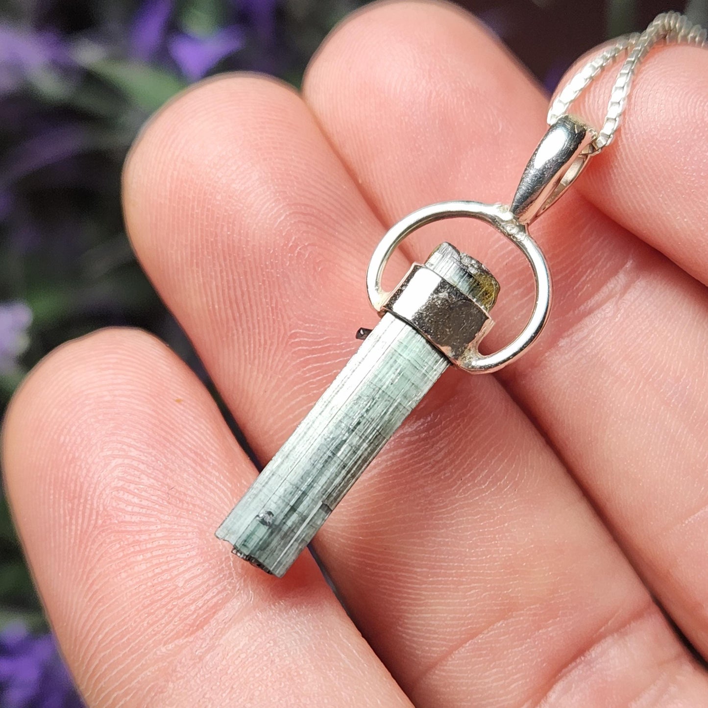 Cats Eye Blue Tourmaline Pendant