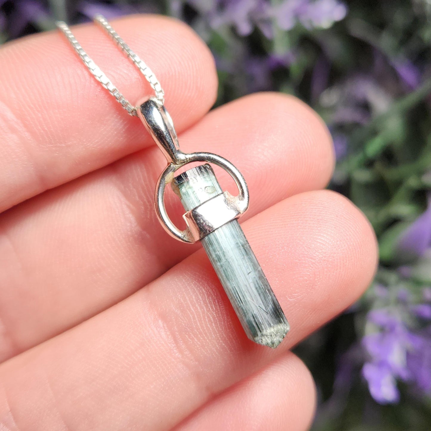 Cats Eye Blue Tourmaline Pendant