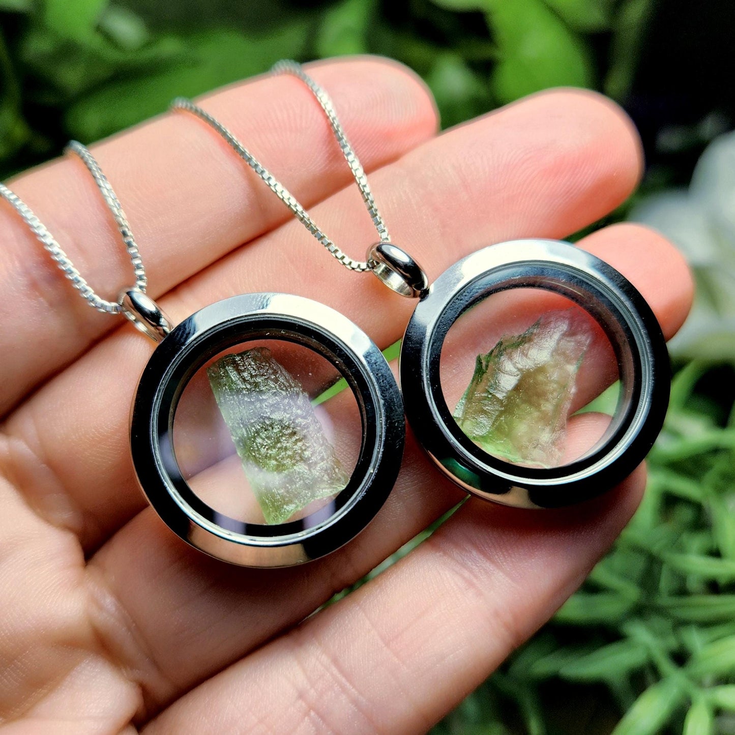 Moldavite Locket Pendant