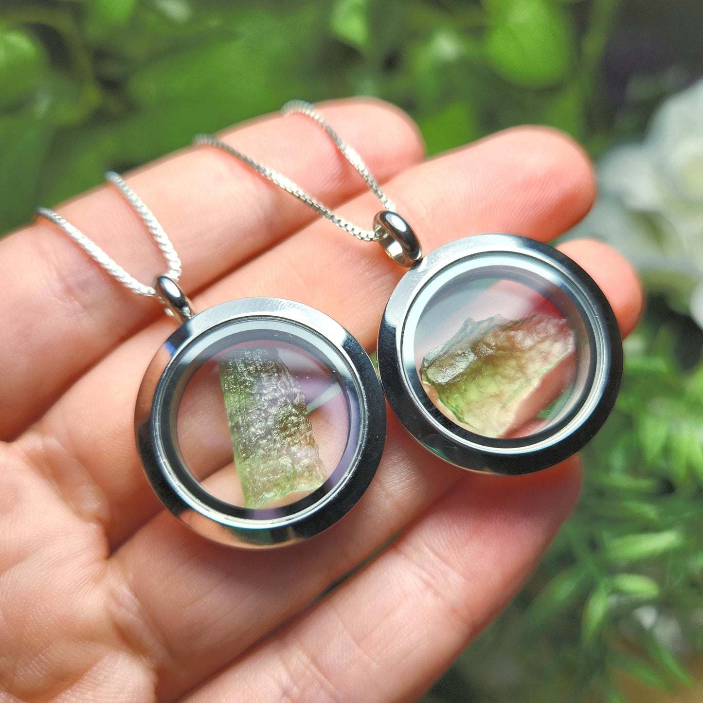 Moldavite Locket Pendant