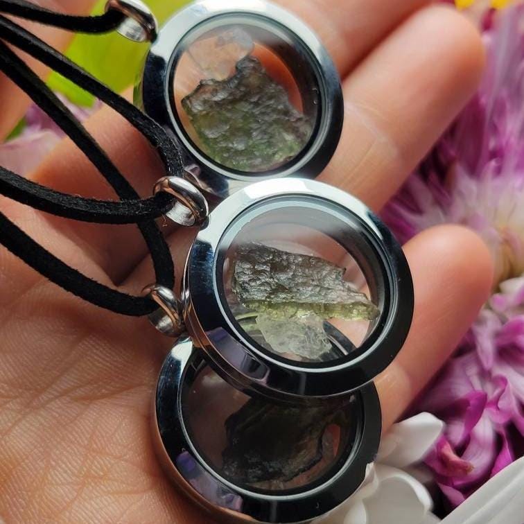 Moldavite & Phenacite Pendant