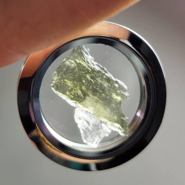 Moldavite & Phenacite Pendant