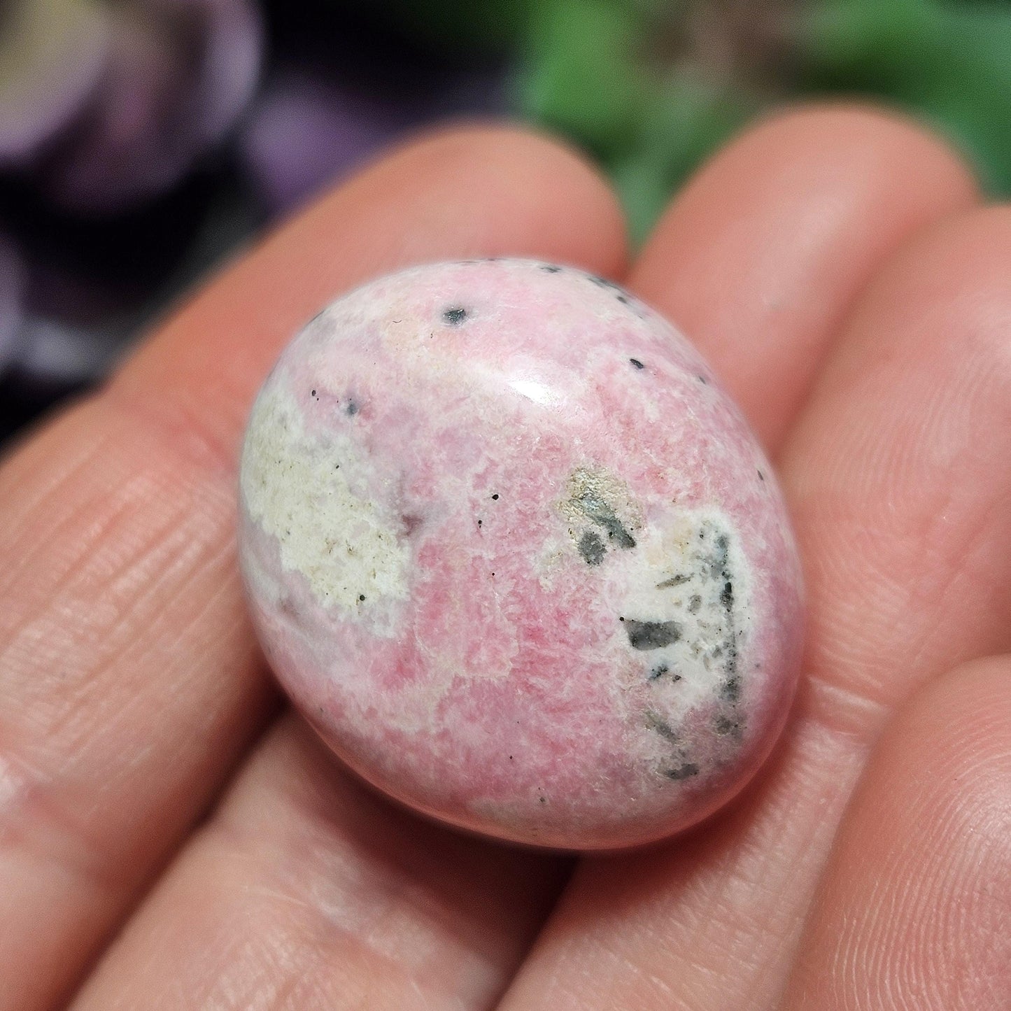 Bubblegum Rhodonite Crystal