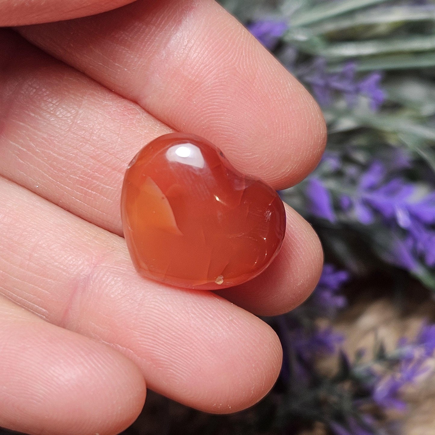 Carnelian Heart Carving