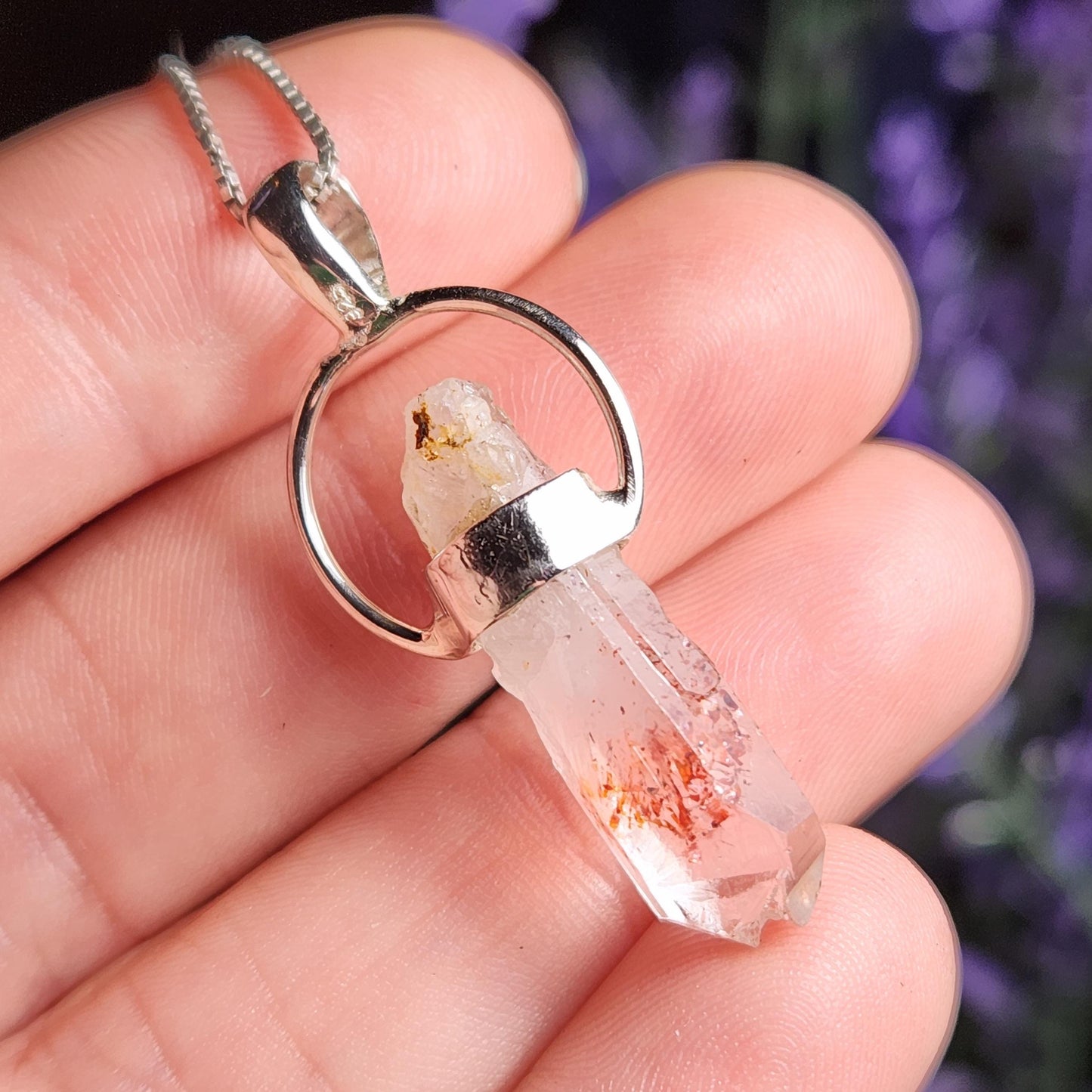 Lepidocrocite Phantom Quartz Pendant