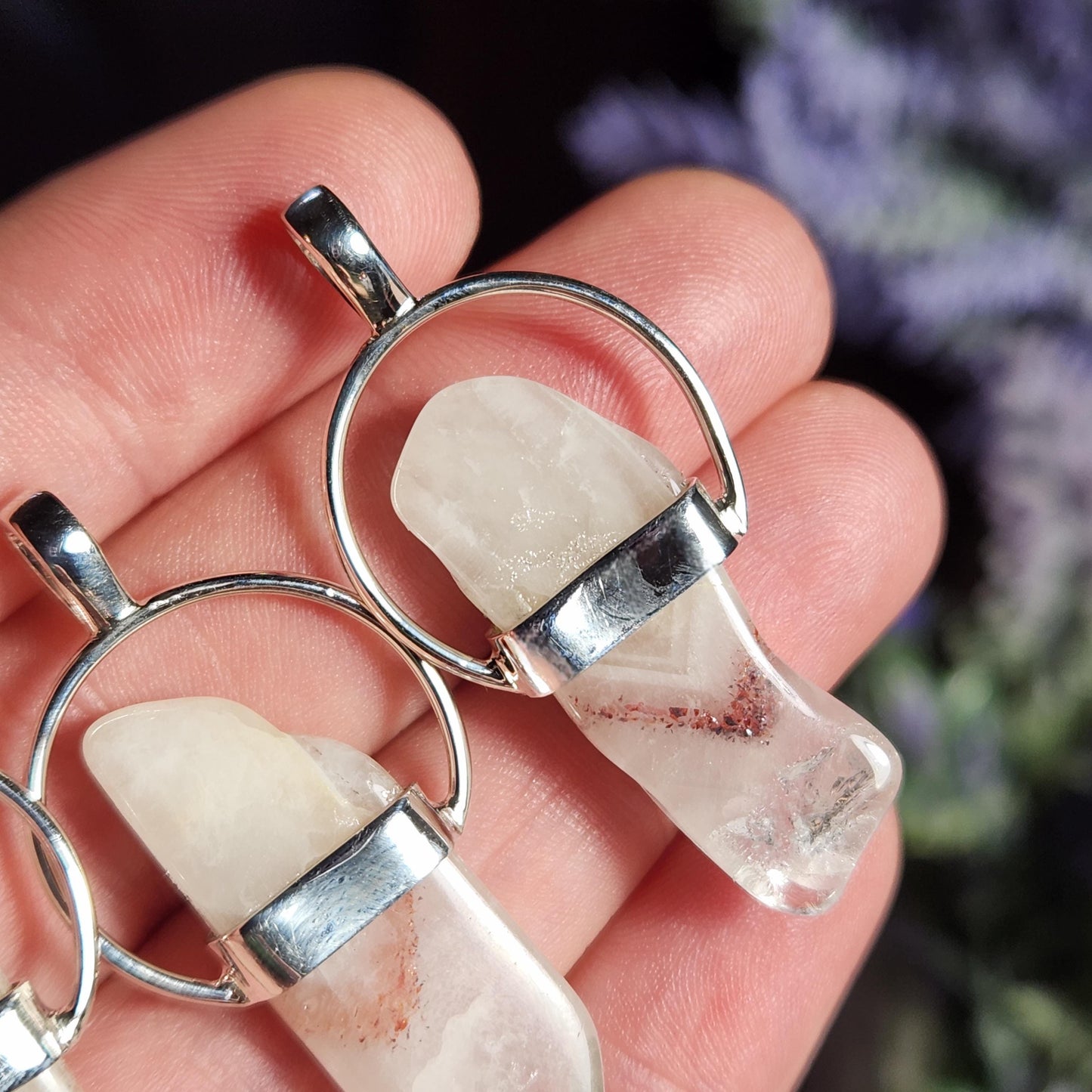 Lepidocrocite Phantom Quartz Pendant