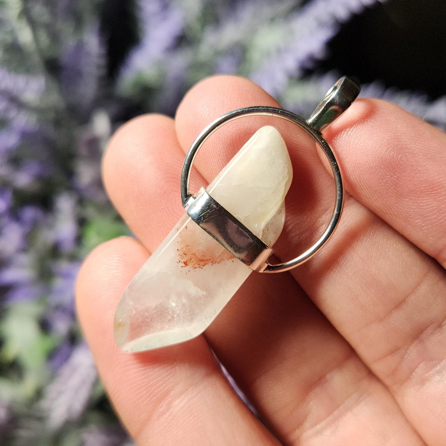 Lepidocrocite Phantom Quartz Pendant