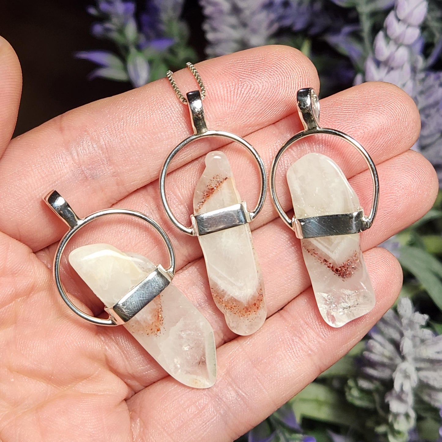 Lepidocrocite Phantom Quartz Pendant