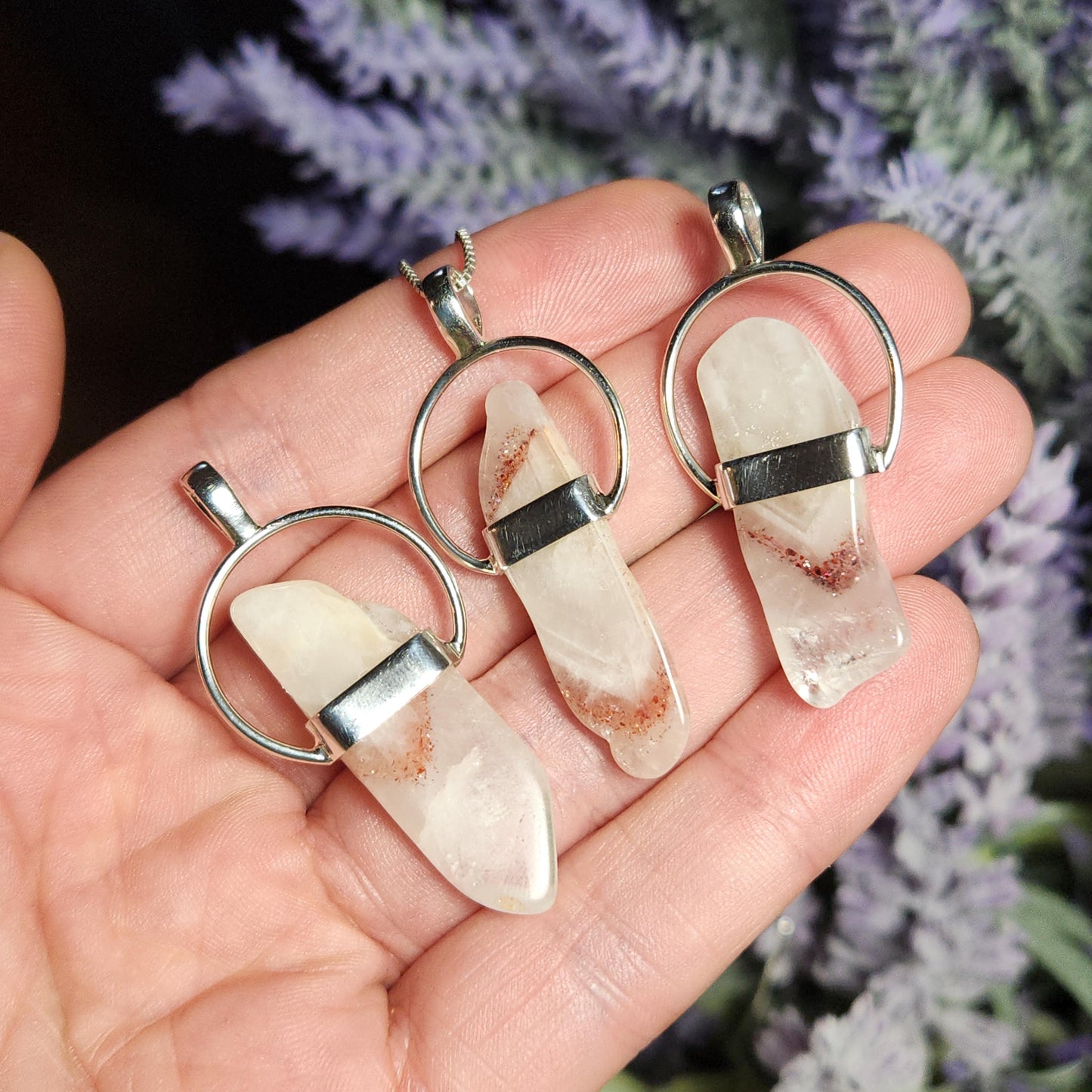 Lepidocrocite Phantom Quartz Pendant