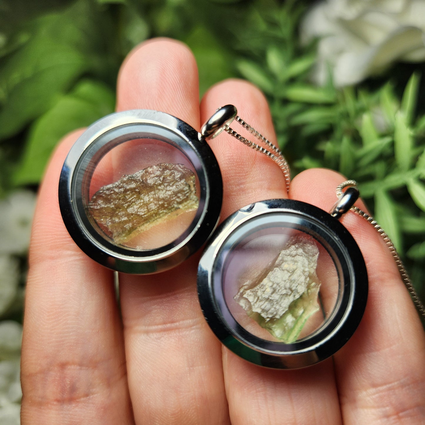 Moldavite Locket Pendant