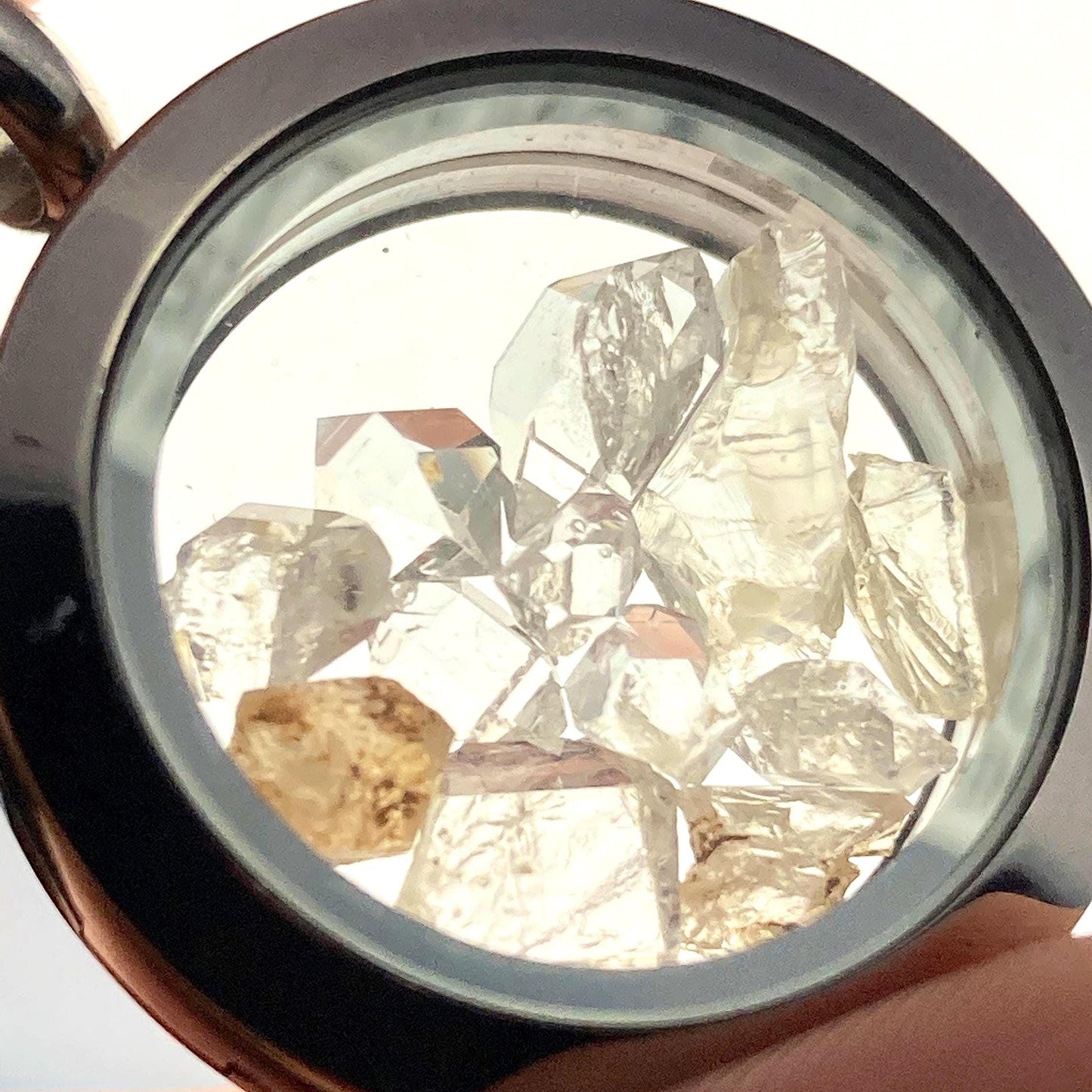 Phenacite & Herkimer Diamond Pendant