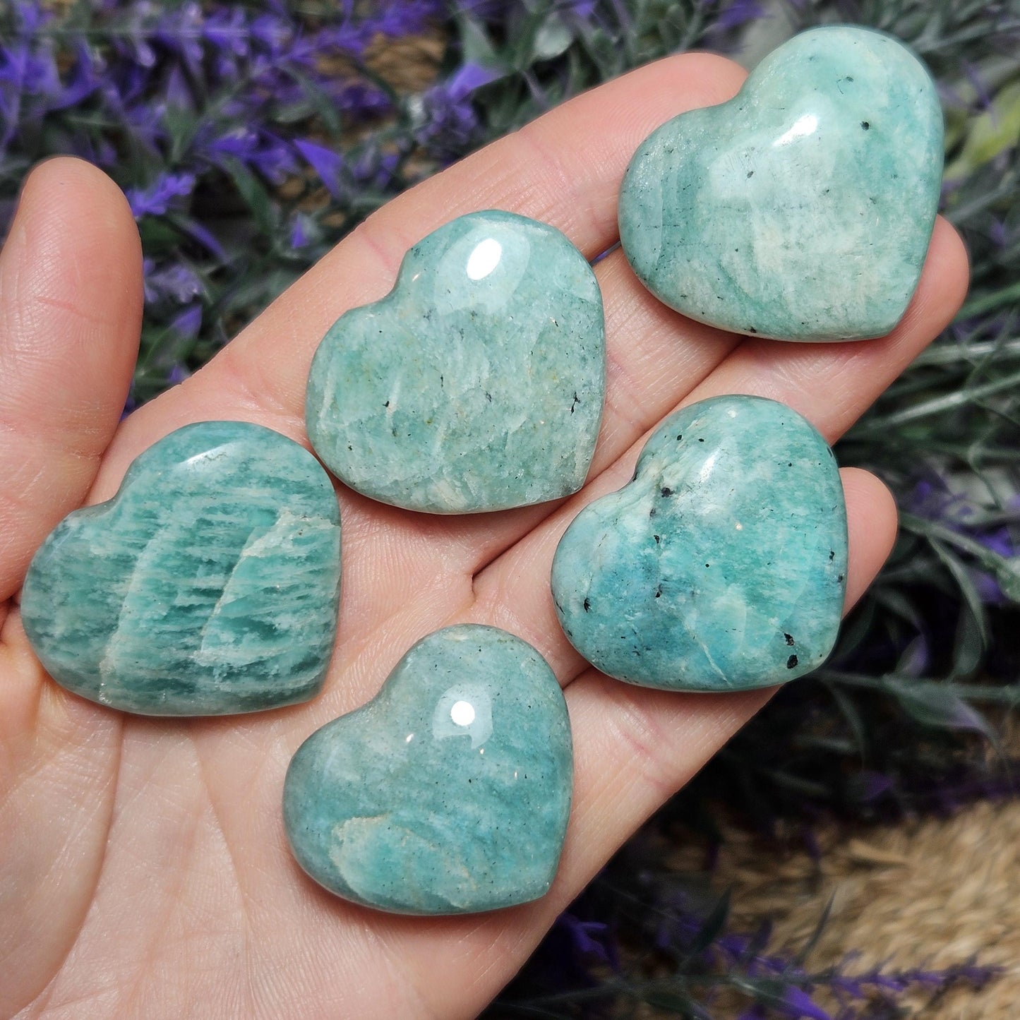 Amazonite Crystal Heart