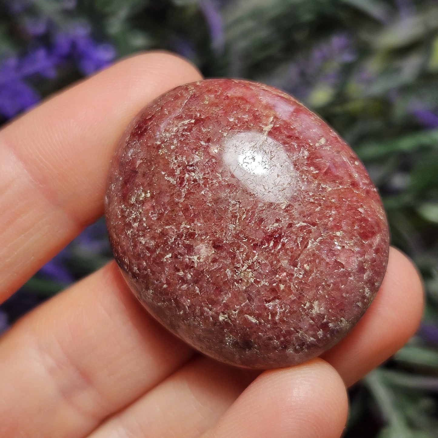 Rhodonite Palm Stone