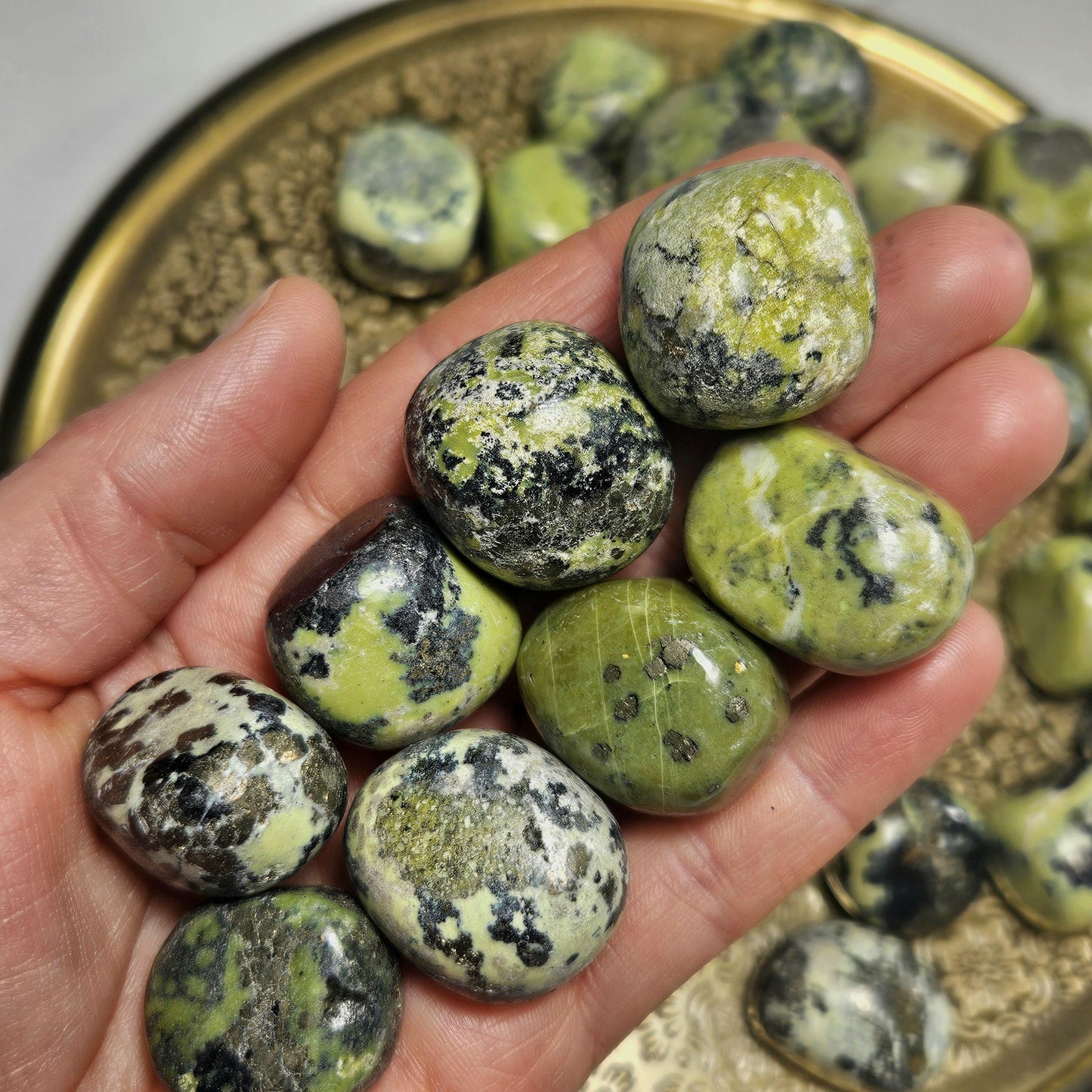 Serpentine with Pyrite