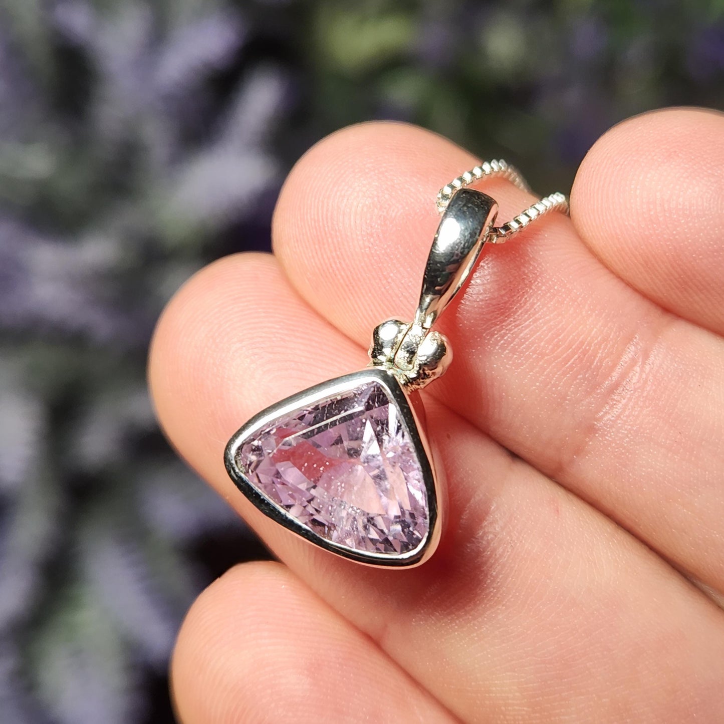 Faceted Kunzite Pendant