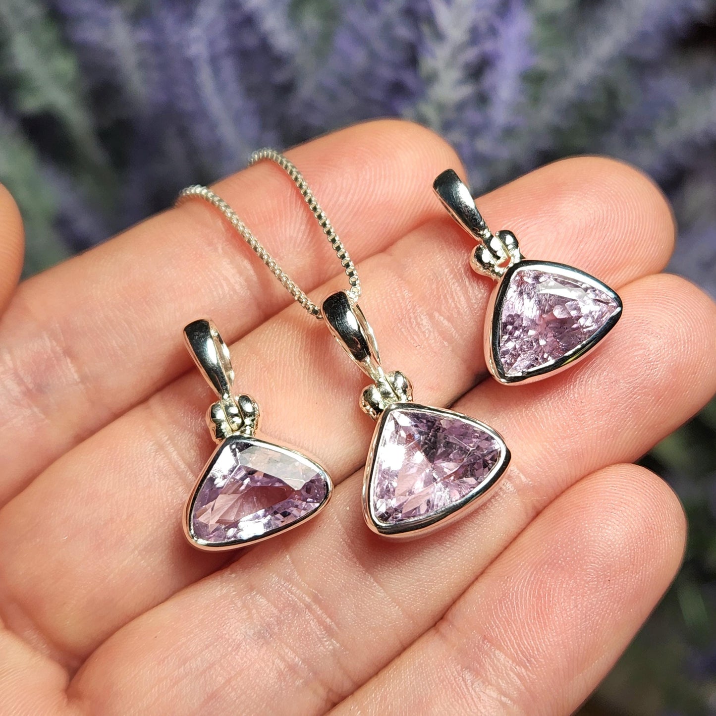 Faceted Kunzite Pendant