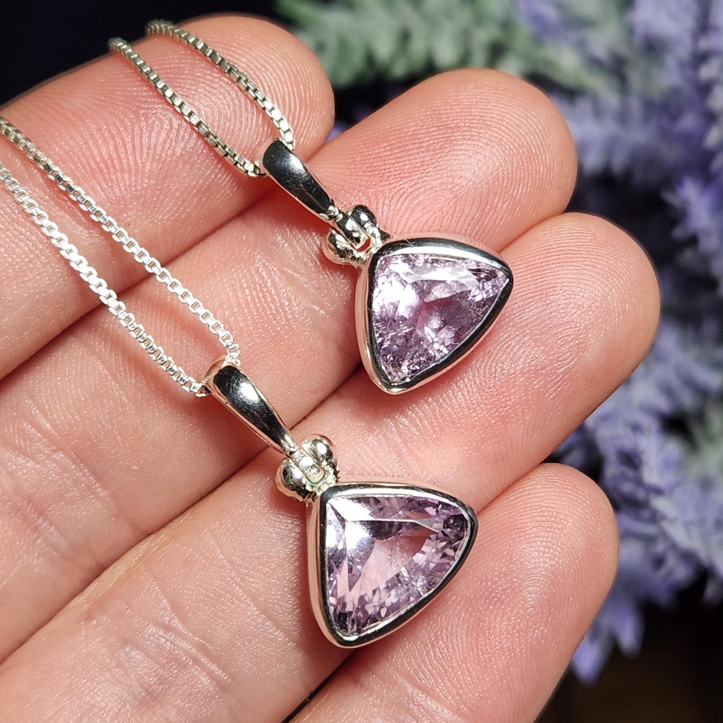 Faceted Kunzite Pendant