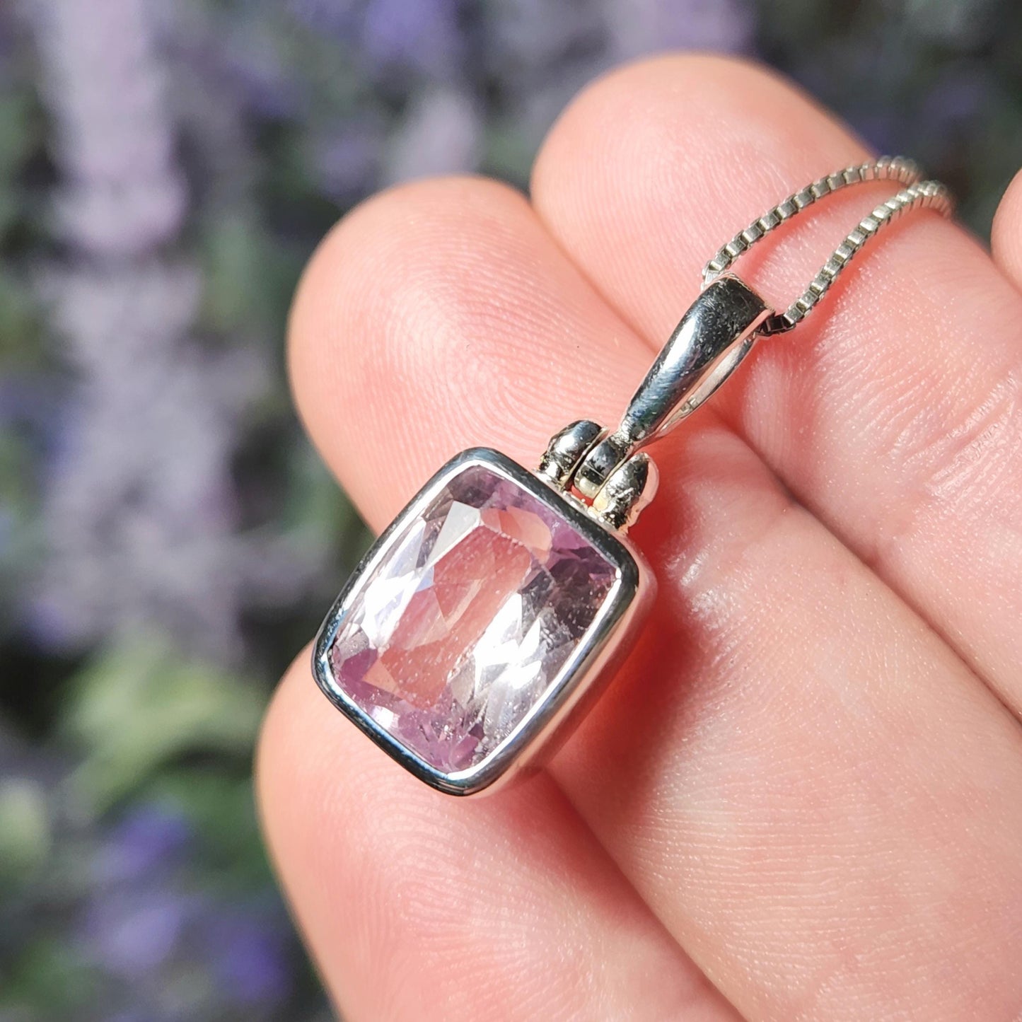 Faceted Kunzite Pendant