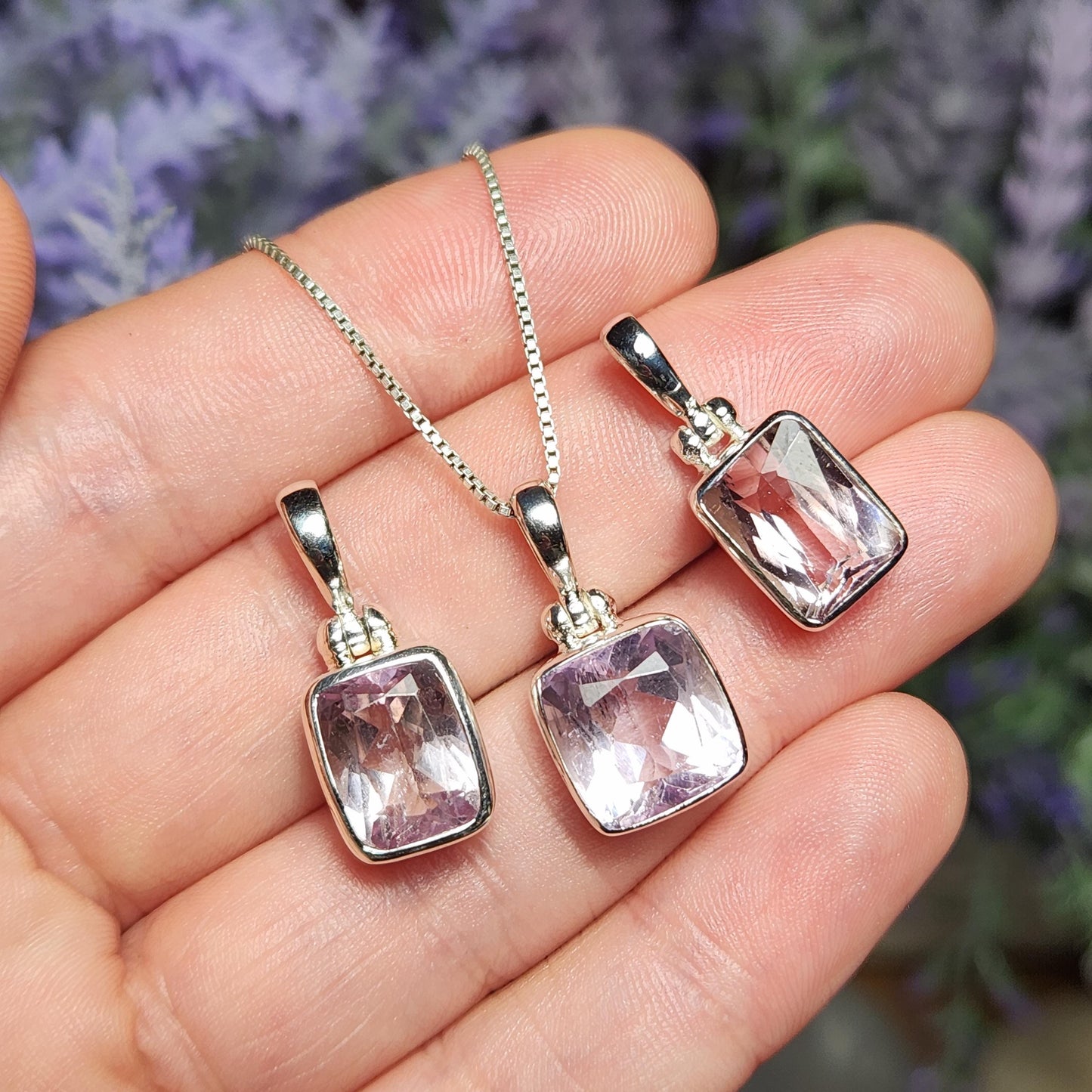 Faceted Kunzite Pendant
