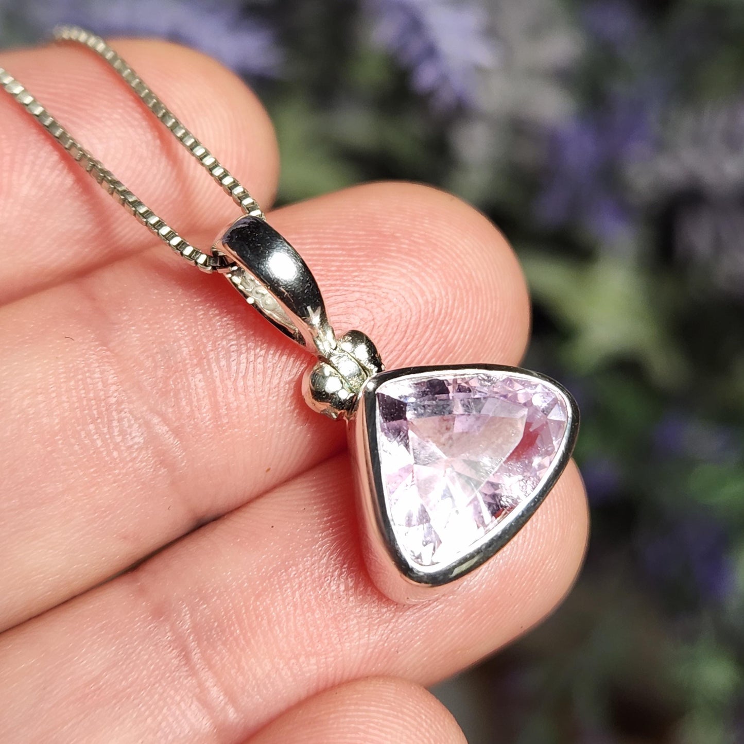 Faceted Kunzite Pendant