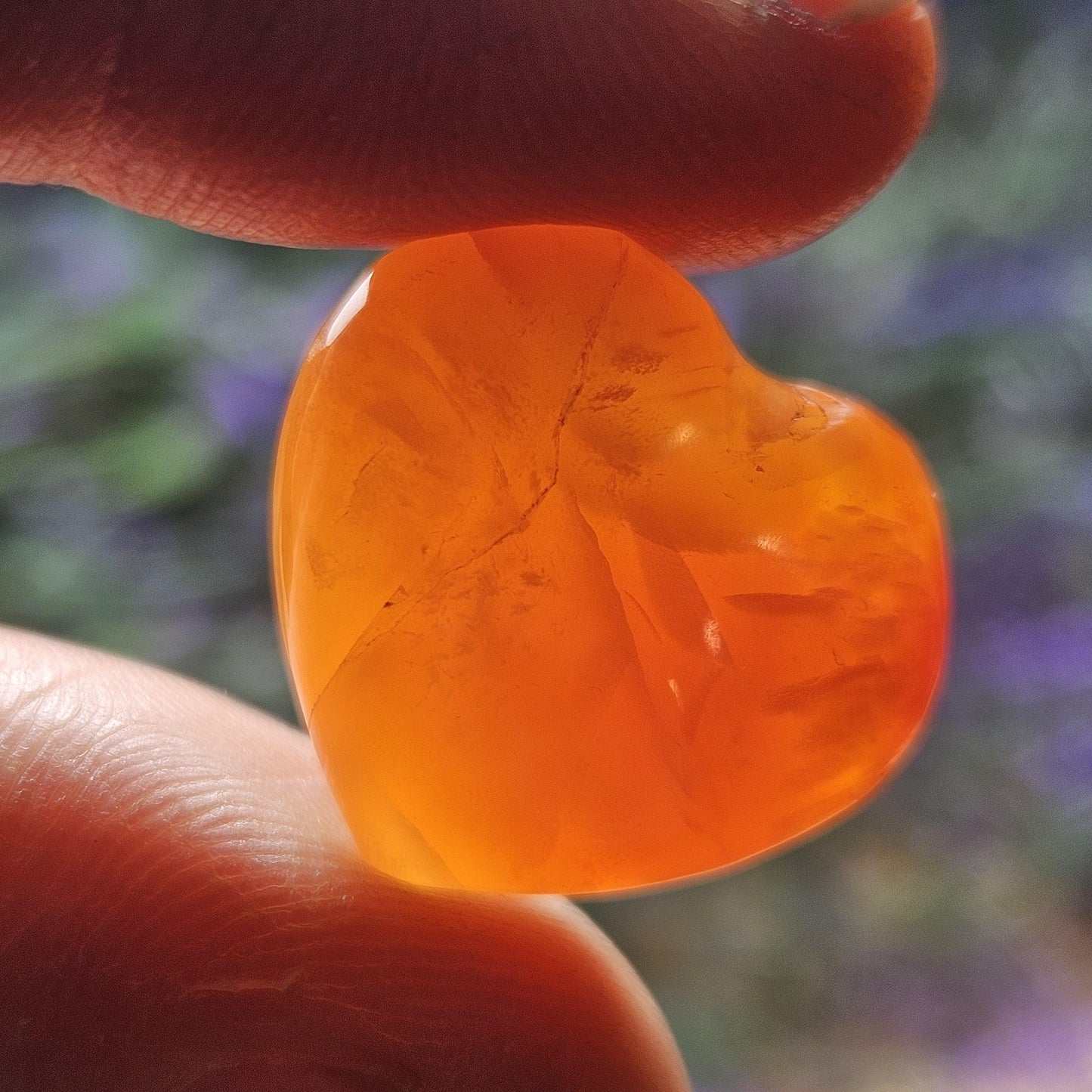 Carnelian Heart Carving