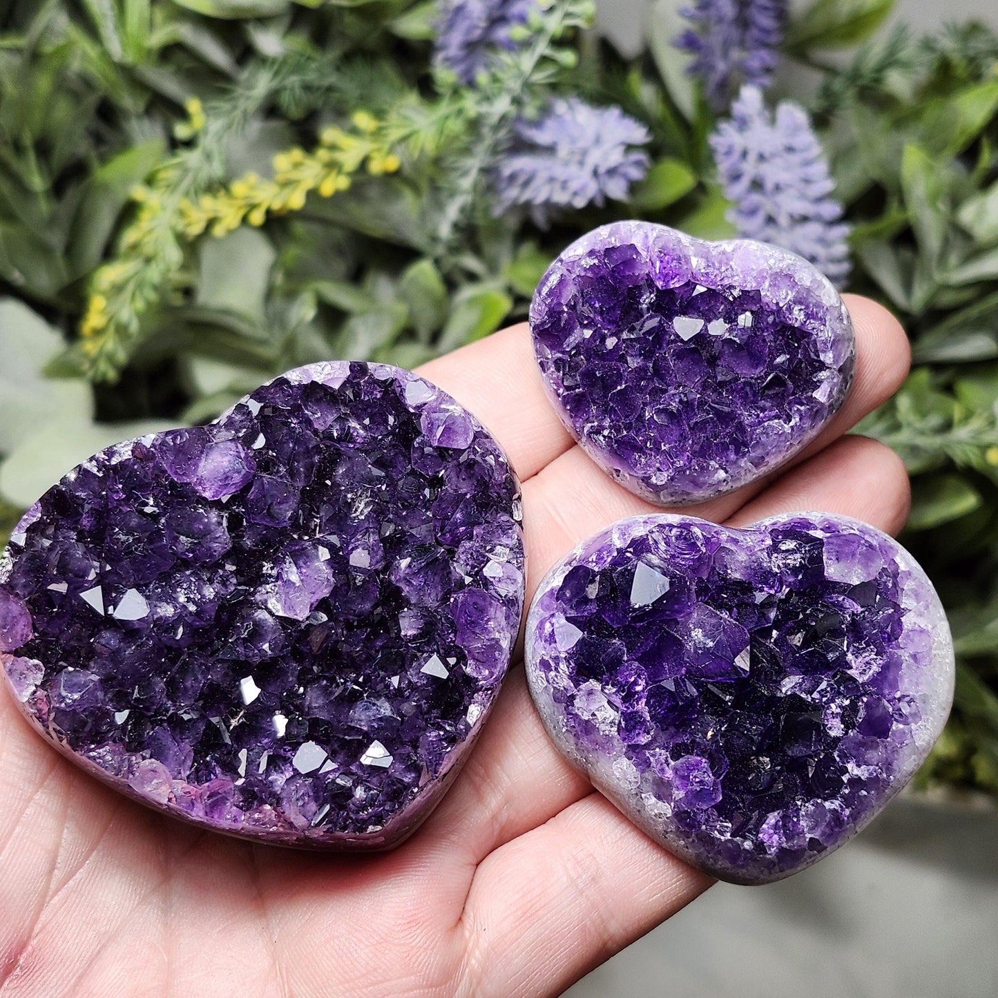 Amethyst Druzy Heart