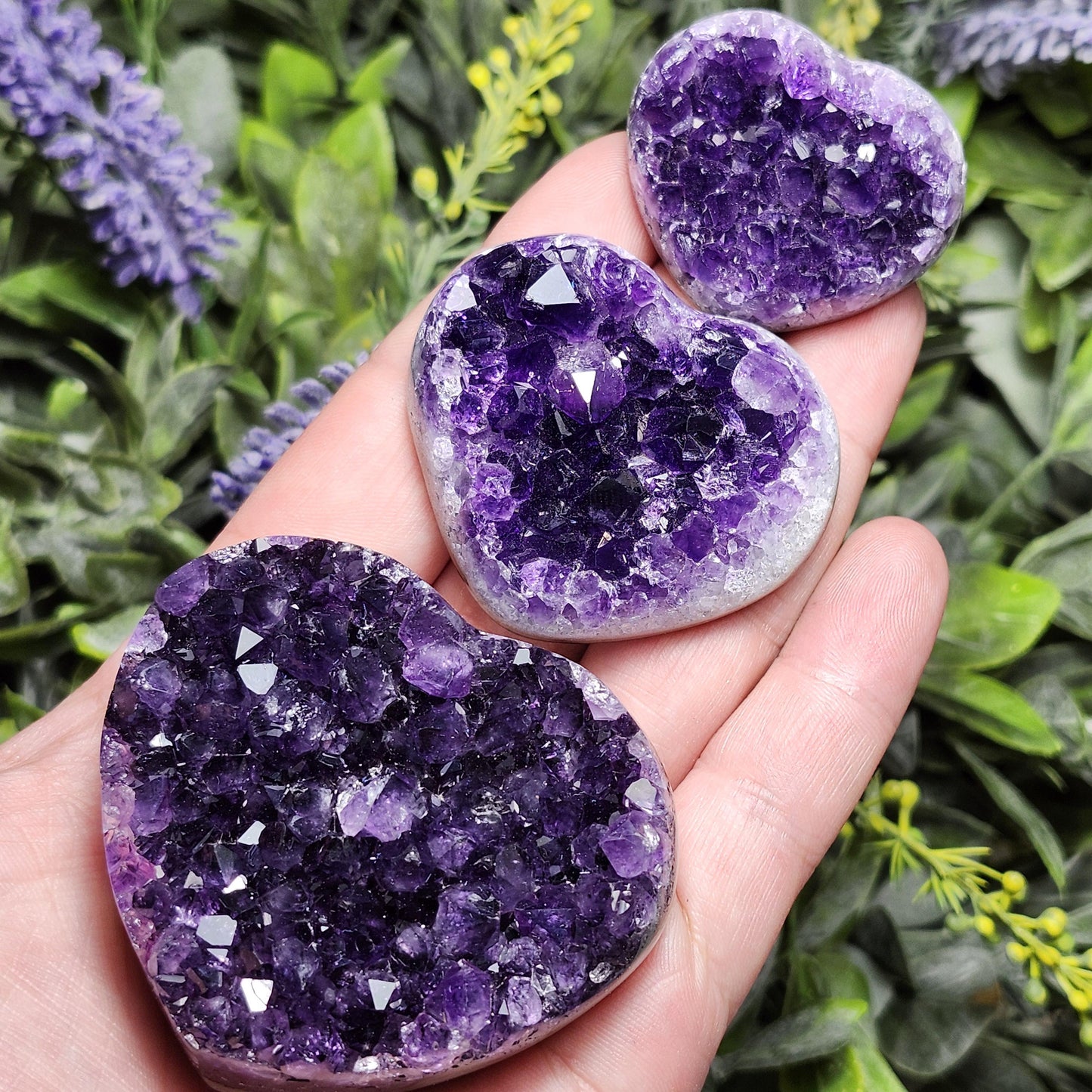 Amethyst Druzy Heart
