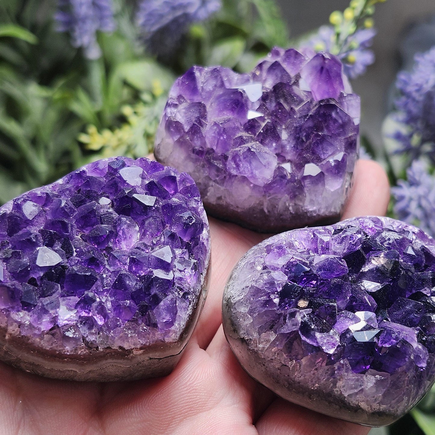 Amethyst Druzy Heart