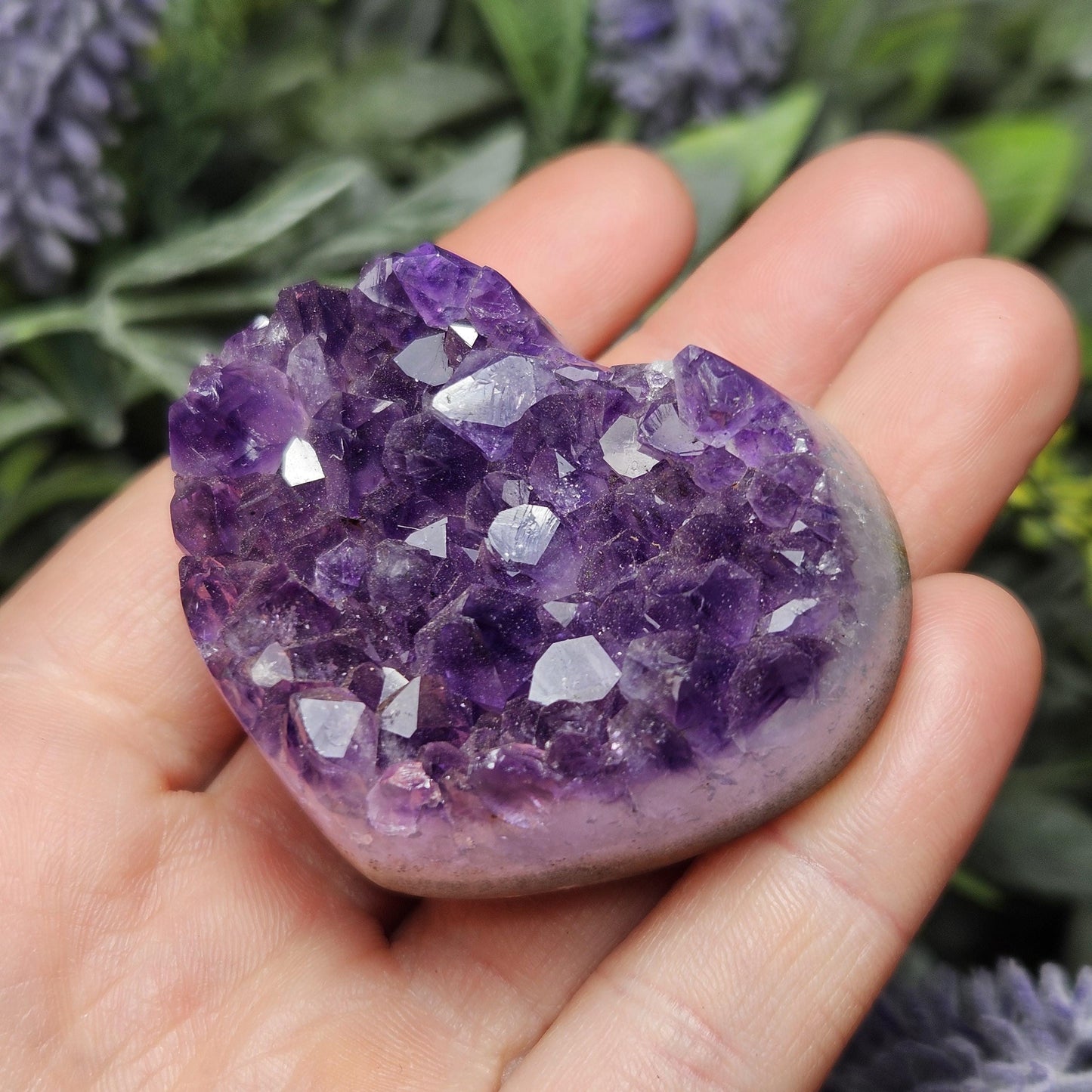 Amethyst Druzy Heart